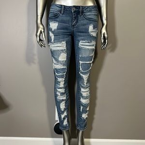 BeBe Heartbreaker Skinny‎ Distressed Jeans